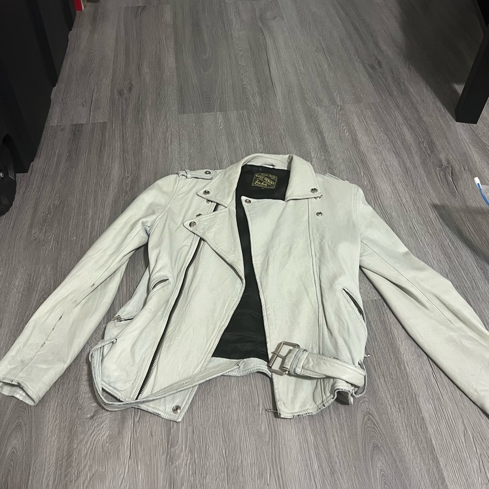 Genuine ‘Distressed style' Leather jacket -japanese brand 'Blue Heroes'